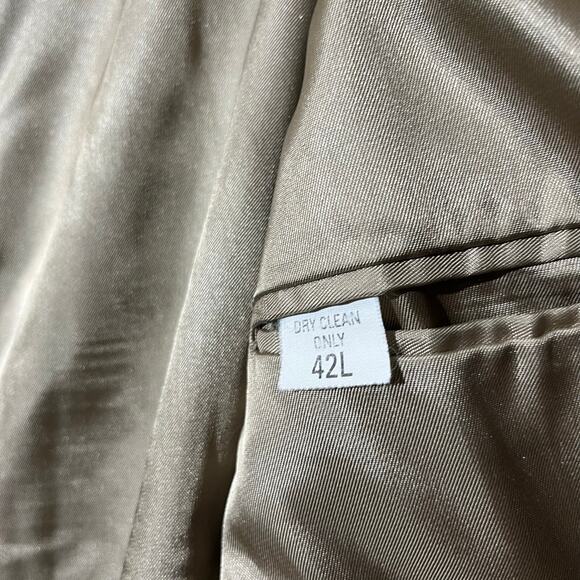 Vintage Woolrich Tan Plaid Tweed Wool 2 Button Sport Coat Blazer Men’s Size 42L - Picture 5 of 10